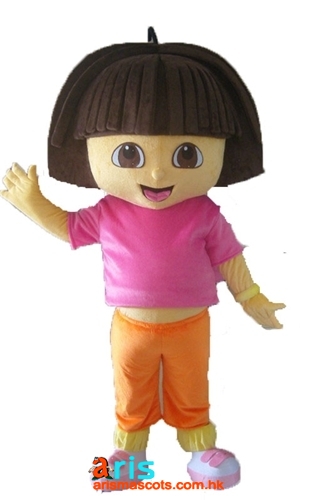 Adult Fancy Dora Mascot Costume Cartoon Character Mascot Outfits for Sale C...