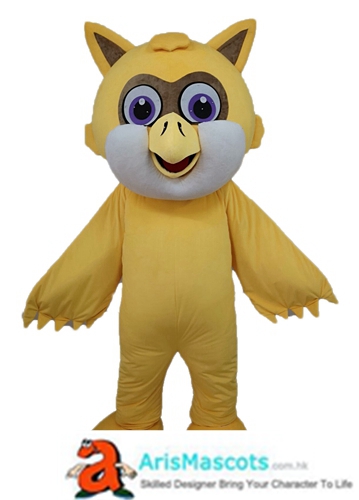 Adult Size Yellow Owl Mascot Costume Full Body Fancy Dress Plush Suit ...