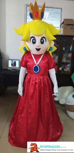 Adult Fancy Princess Peach Mascot Costume Disney Character Costumes ...