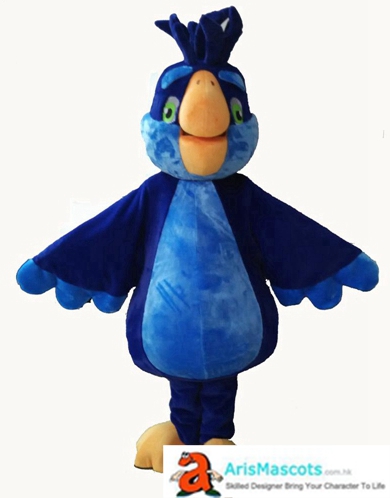 Giant Foam Blue Parrot Costume Adult Full Mascot Fancy Dress for Events ...