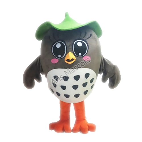 Grey Owl Mascot Costume Adult Bird Cosplay Dress